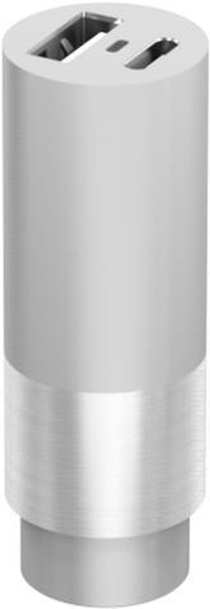 DesignNest CarCharger - Autolader USB C - Zilver - Eenvoudig en elegant ontwerp