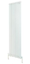 Design radiator verticaal 2 kolom staal wit 180x47,3cm 1556 watt - Eastbrook Rivassa