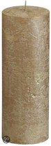 Bolsius Rustiek Metallic Stompkaars - 190/68 mm - 6 stuks - Goud