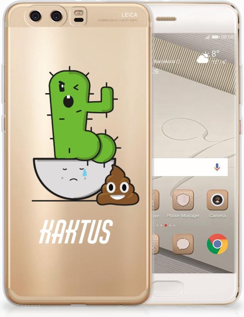Huawei P10 Plus Telefoonhoesje met Naam Cactus Poo