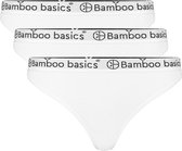 Bamboo Basics - 3-Pack Dames Bamboe Strings Emma – Wit - S