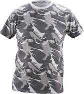 Camouflage t-shirt (180 g/m2) wit maat L