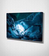 Gigjökull, Iceland - 100 x 70 cm - Landschap - Schilderij - Canvas - Slaapkamer - Wanddecoratie  - Slaapkamer - Foto op canvas