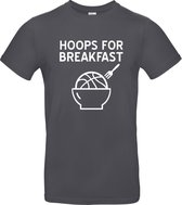 Hoops for Breakfast T-shirt - donkergrijs - XL