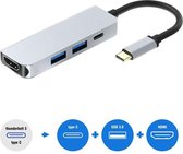 4 in 1 usb C  3.0 hub naar 4K HDMI adapter + 2 USB 3.0 Poorten