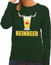 Foute kersttrui / sweater Reinbeer groen voor dames - Kersttruien 2XL (44)