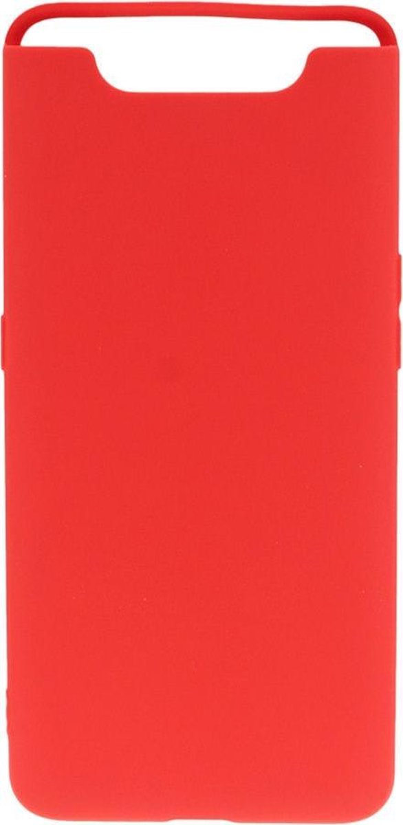 Shop4 - Samsung Galaxy A80 Hoesje - Zachte Back Case Mat Rood