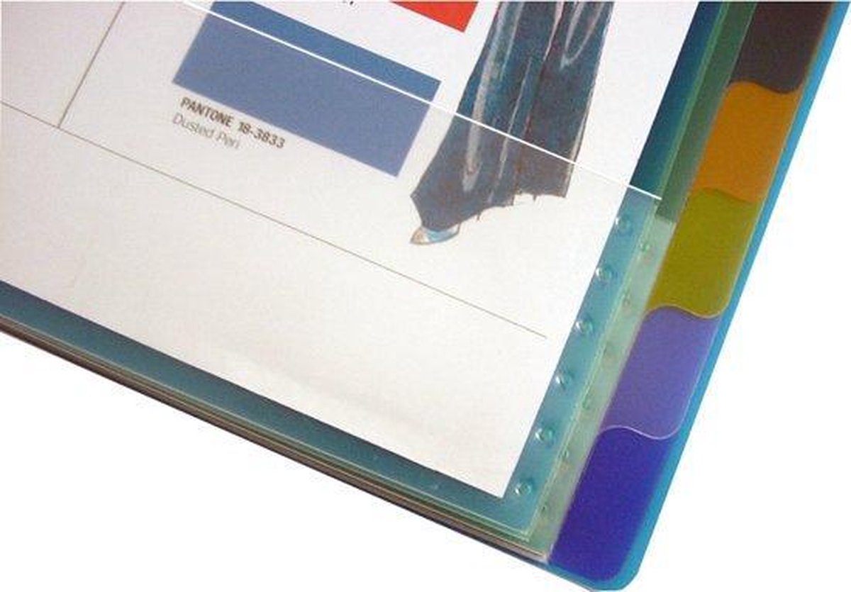 EXXO-HFP #40246 - A4 "Hand-out"- Huiswerk- Projectmap - 12 tassen/tabs - Robijn rood - 25 stuks