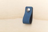 Leren Handgreep Petrol XL 18 x 3 cm