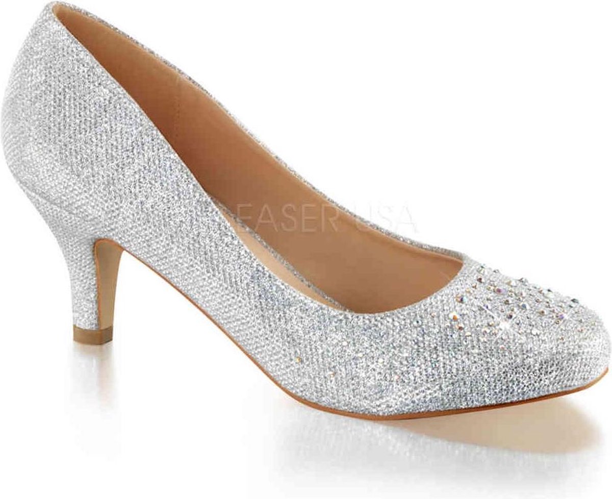 Goedkoopste EU 39 = US 9 | DORIS-06 | 2 1/2 Kitten Heel, Pump Embellished w/RS Glitt