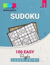 Puzzle Addicts Sudoku 100 Easy Puzzles Large Print Vol 1