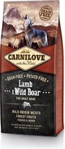 Carnilove Adult granenvrij hondenvoer Lam & Wild zwijn 12kg met 70% vlees!