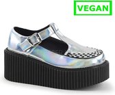 Demonia Creepers -37 Shoes- CREEPER-214 US 7 Zilverkleurig