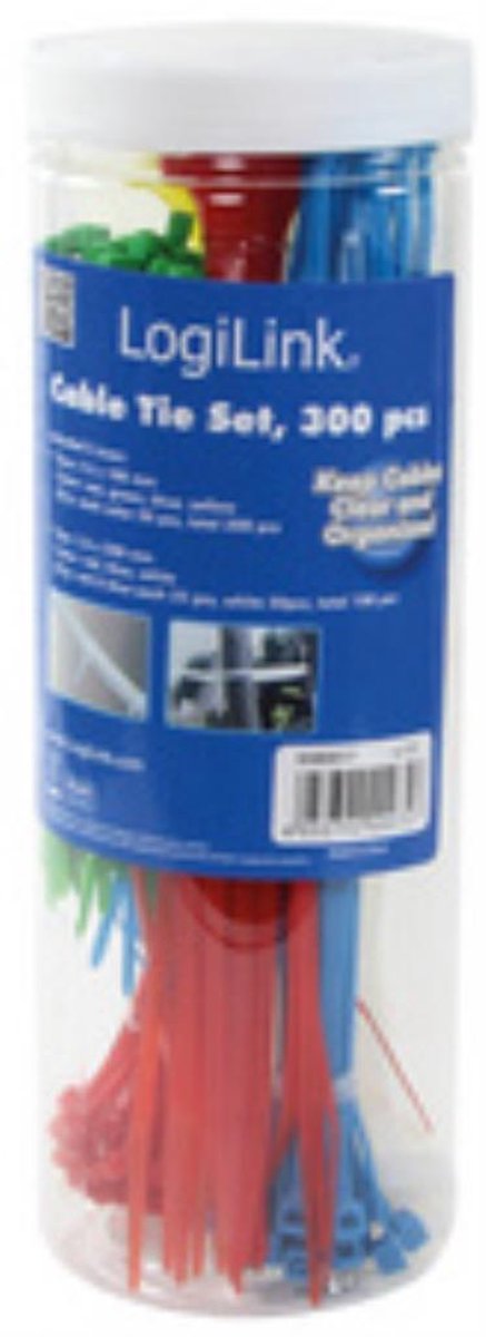 LogiLink kabelbinderset, gesorteerd, nylon, inhoud: 600 stuks
