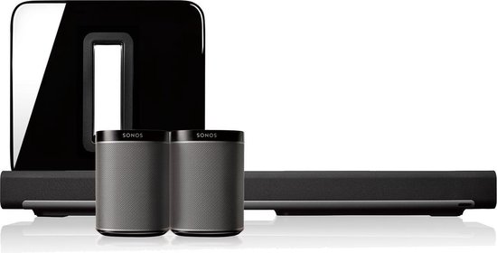 Sonos Playbar met 2x Play:1 en Sub draadloos muzieksysteem zwart | bol.com