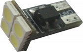 Auto LEDlamp 2 stuks | autoverlichting LED T10 | 4-SMD xenon wit 6500K no polarity | 12V DC
