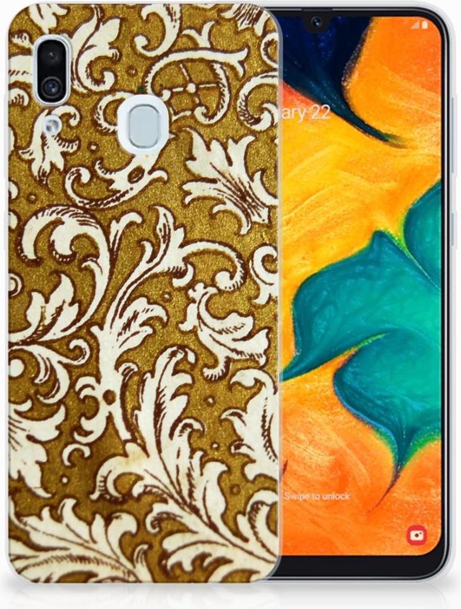 Siliconen Hoesje Samsung Galaxy A30 Barok Goud