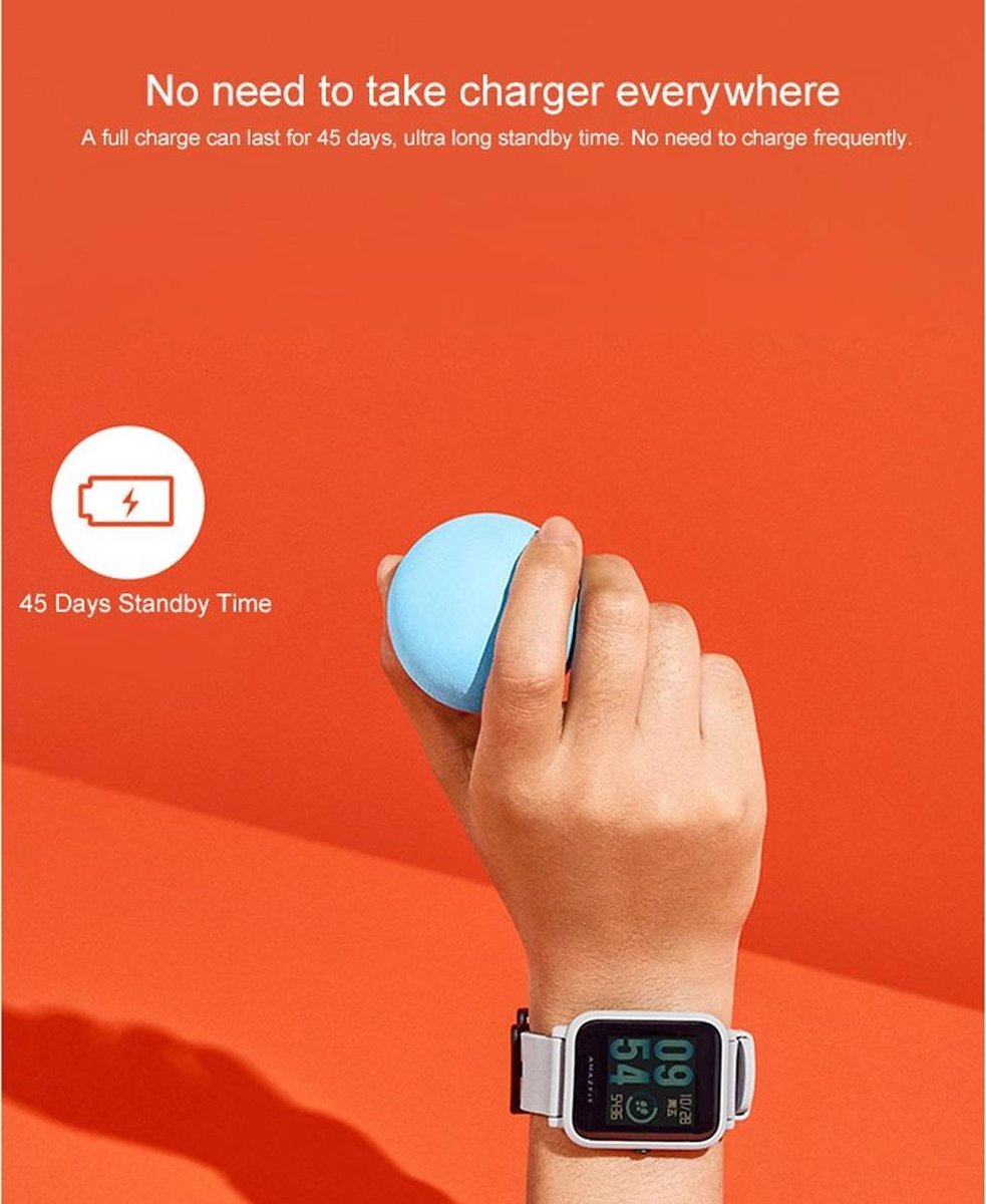 Huami Amazfit BIP - Smartwatch - 38 mm - Zwart | bol.com