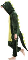 Groene Draak Onesie Verkleedkleding - Volwassenen & Kinderen - S (145-159 cm)