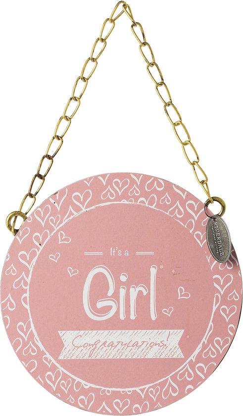 Riverdale Girl - Tekstbord - 15cm - roze