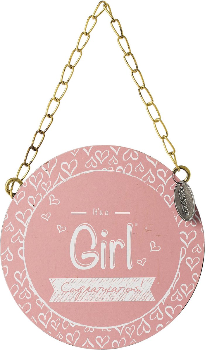 Riverdale Girl - Tekstbord - 15cm - roze