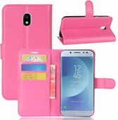 Samsung Galaxy J3 2017 Cover Roze met Opbergvakjes