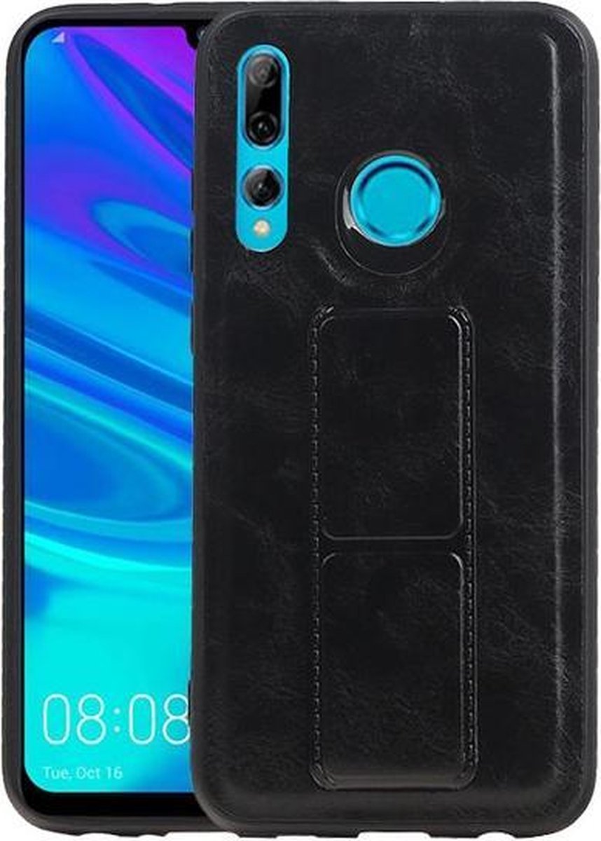 Grip Stand Hardcase Backcover voor Honor 20 Lite Zwart