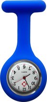 Fako® - Verpleegstershorloge - Zusterhorloge - Verpleegster Horloge - Siliconen RVS - Royal Blauw