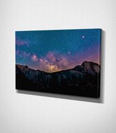 Milky Way - 120 x 80 cm - Landschap - Schilderij - Canvas - Slaapkamer - Wanddecoratie  - Slaapkamer - Foto op canvas