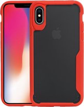 Rood Focus Transparant Hard Cases voor iPhone X / XS