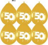 30 x - ballonnen 50 - goud - 30 cm