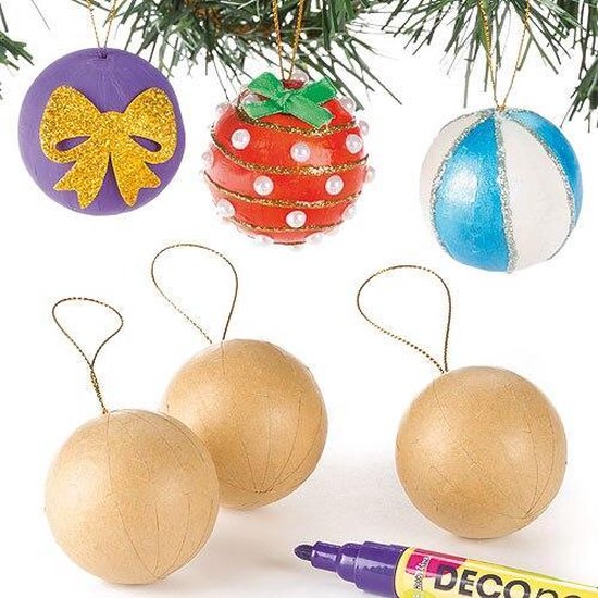 Aantrekkingskracht Europa Kansen Zelf kerstballen maken - maak ontwerp je eigen hangdecoratie - creatieve  knutselpakket... | bol.com