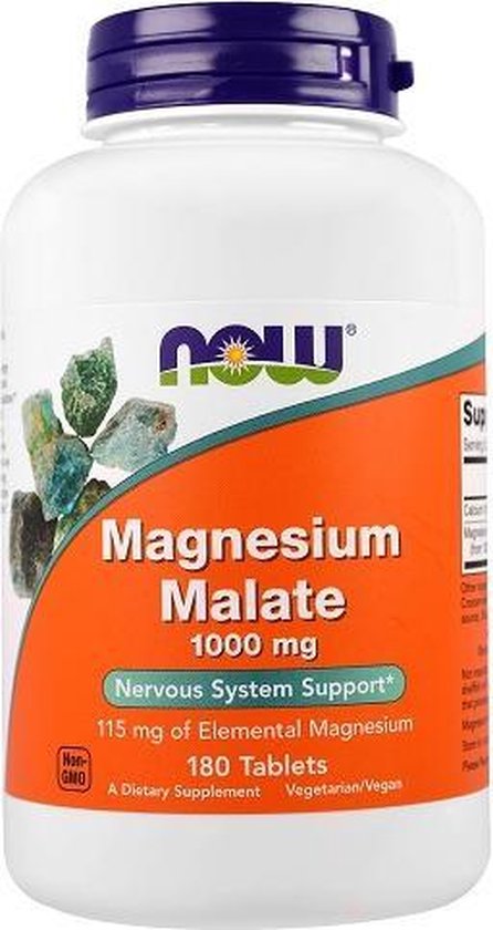 Now Foods - Magnesium Malate 1000mg - Tabletten | bol.com