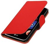 Bookstyle Wallet Case Hoesje Geschikt voor LG K4 Rood