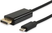 Equip adapterkabel USB-C St -> DP St 1.8m zwart polybag