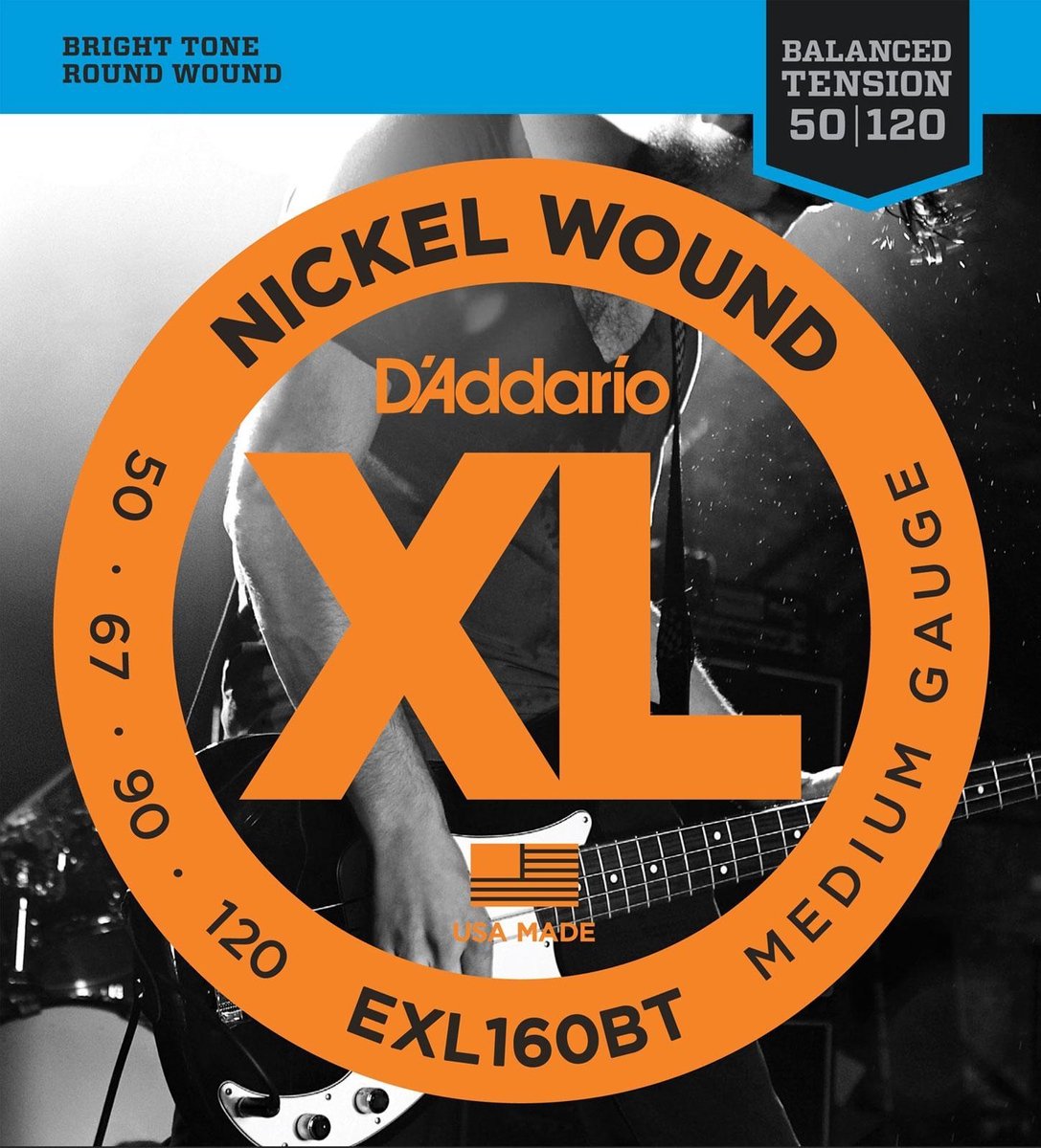 D'Addario EXL160BT Balanced Tension Medium 50-120 050 bassnarenset