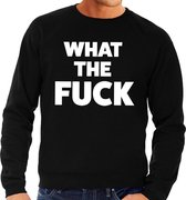 What the Fuck tekst sweater zwart voor heren S