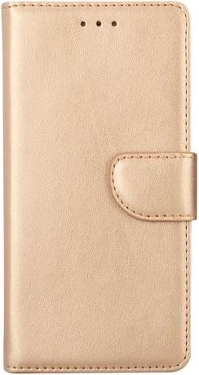 Bookcase Geschikt voor: Huawei P Smart - Goud - portemonee hoesje op Prijzenvolger.com