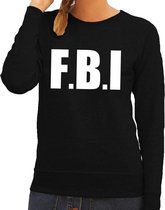 Politie FBI tekst sweater / trui zwart voor dames XL