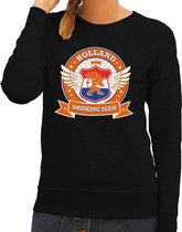 Zwart Holland drinking team sweater dames XL