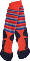 FALKE SK2 Stripes Skisokken anti blaren, medium padding merinowol wintersportsokken kinderen oranje - Matt 35-38