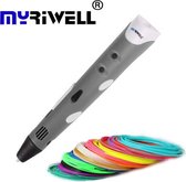 2016 Editie! 3D Printer Pen - 3D PLA / ABS Print Pen Met 3x ABS Filament - Grijs