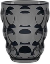 Bolle tumbler waterglas Colorpro� zwart transparant handgemaakt
