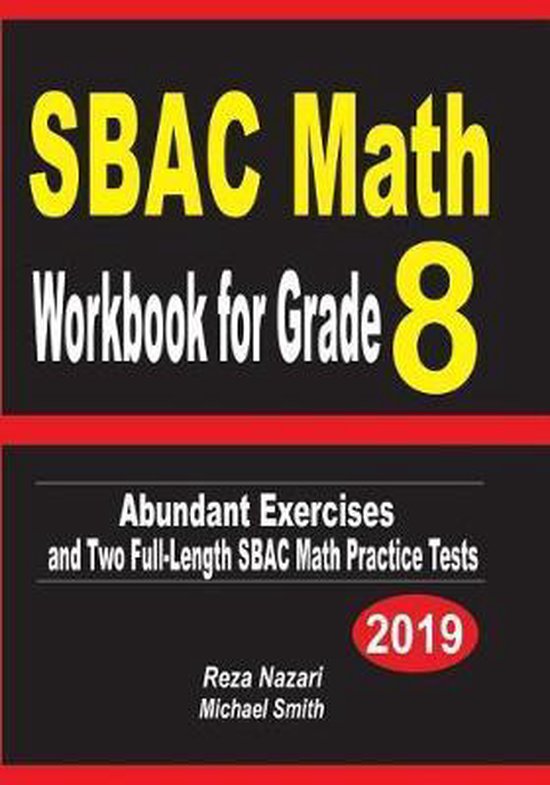SBAC Math Workbook for Grade 8 - cover