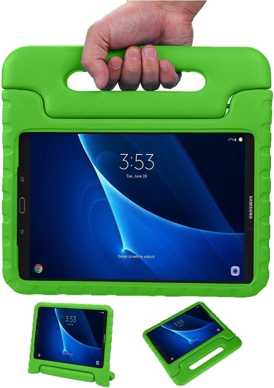 apotheek Afzonderlijk lawaai Samsung Galaxy Tab A 10.1 (2019) Kinder Hoes Kids Case Hoesje - Groen |  bol.com