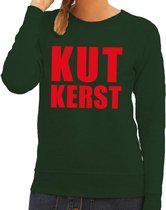 Foute kersttrui / sweater Kutkerst groen voor dames - Kersttruien L (40)