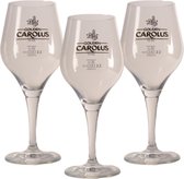 Gouden Carolus Elegant Bierglas - 33cl (Set van 3) - Origineel glas van de brouwerij - Glas op voet - Nieuw