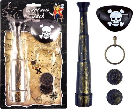 moeilijk Helaas fles Piraten accessoires set met verrekijker 5 delig - Piraten speelgoed  verkleed artikelen | bol.com