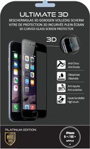 [Buzz4You] iPhone 6 Plus/6S Plus - Gehard glas screenprotector ULTIMATE 3D Platinum Edition | 0,33 mm - ZWART - 3D randen in gebogen reliëf - totaal dekking | [** Levertijd 24 - 48