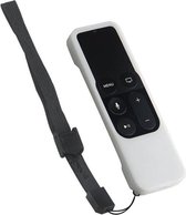 Apple tv 4 remote | Siri remote | afstandsbediening silicone hoesje (Wit)